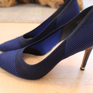 Kenneth Cole New York Blue Stitched Stiletto